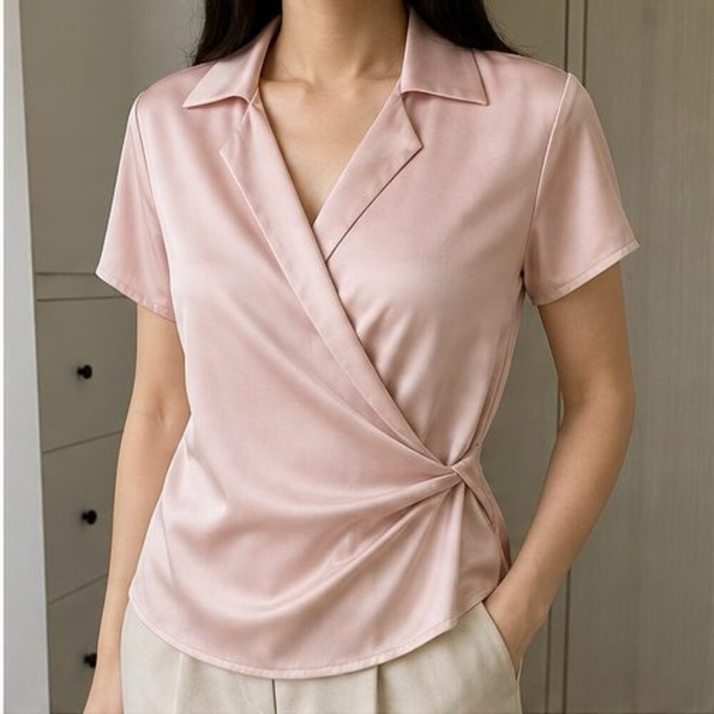 Blush Ruffle Blouse - Picture 2 of 6